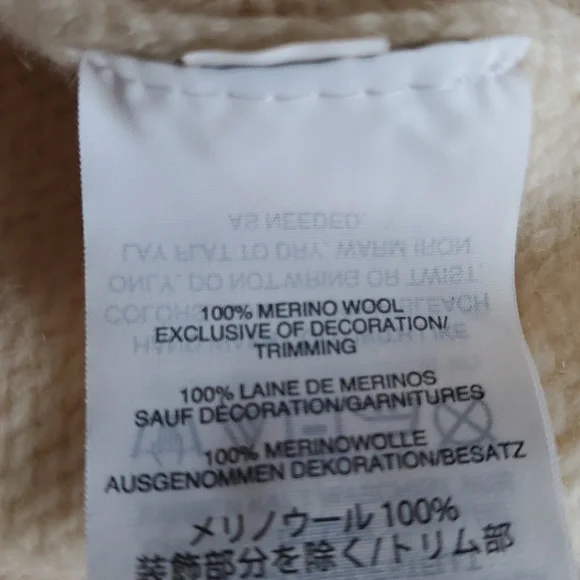 Madewell Cream Merino Wool Sweater with Gold Stars. Size XS - Picture 8 of 9